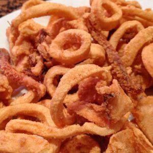 Calamares frescos fritos